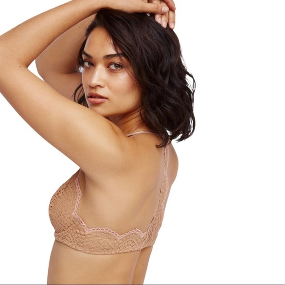 Free People nude Slow Dance underwire bra 32C new - Picture 2 of 6